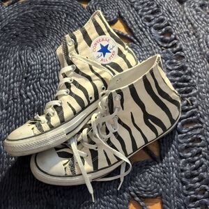 Converse Chuck Taylor CTAS Zebra Animal Print Canvas High-Tops
